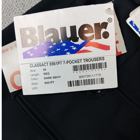 Blauer Uniform Pants Men's 50X3 Navy Blue Unhemmed 7 Pocket Tactical Utility - Picture 8 of 13